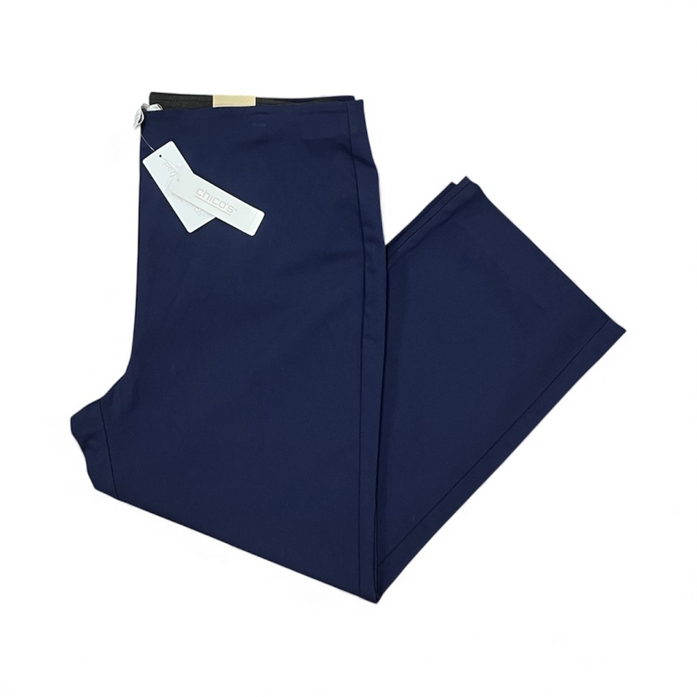 NWT Chico’s Perfect Stretch High Waist Straight Crop Pant Midnight Blue 3/16